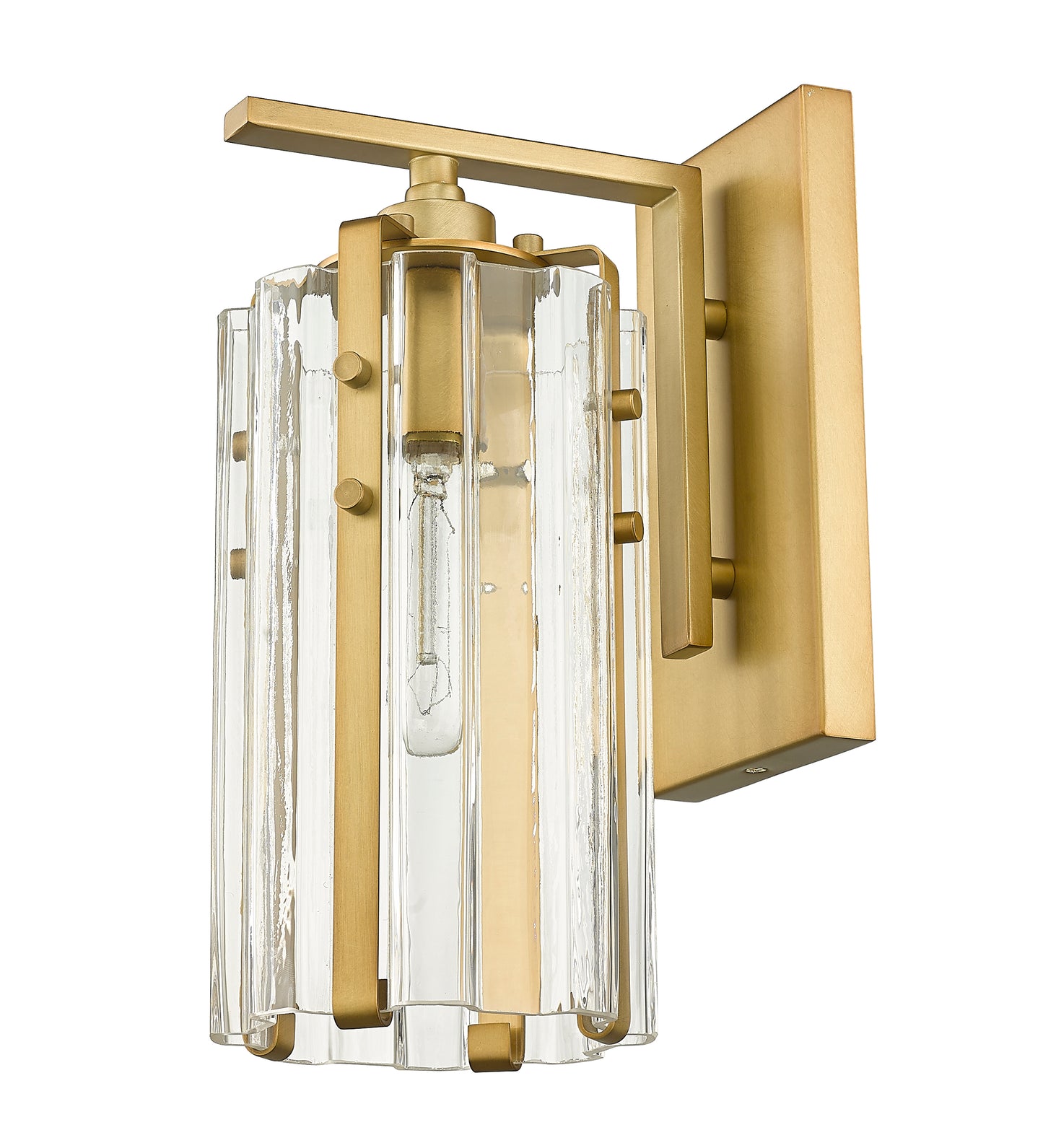 3036-1S-RB - Alverton 1 Light Wall 12" Sconce - Rubbed Brass