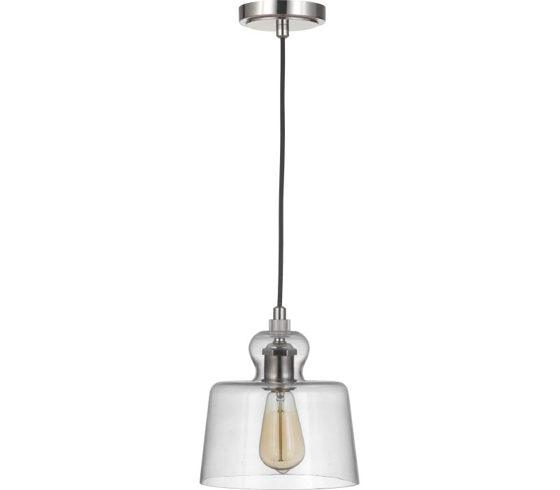 P834PLN1-C - State House 1 Light 8.63" Wide Mini Pendant - Polished Nickel