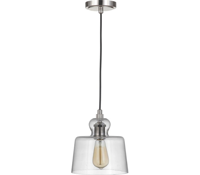 P834PLN1-C - State House 1 Light 8.63" Wide Mini Pendant - Polished Nickel