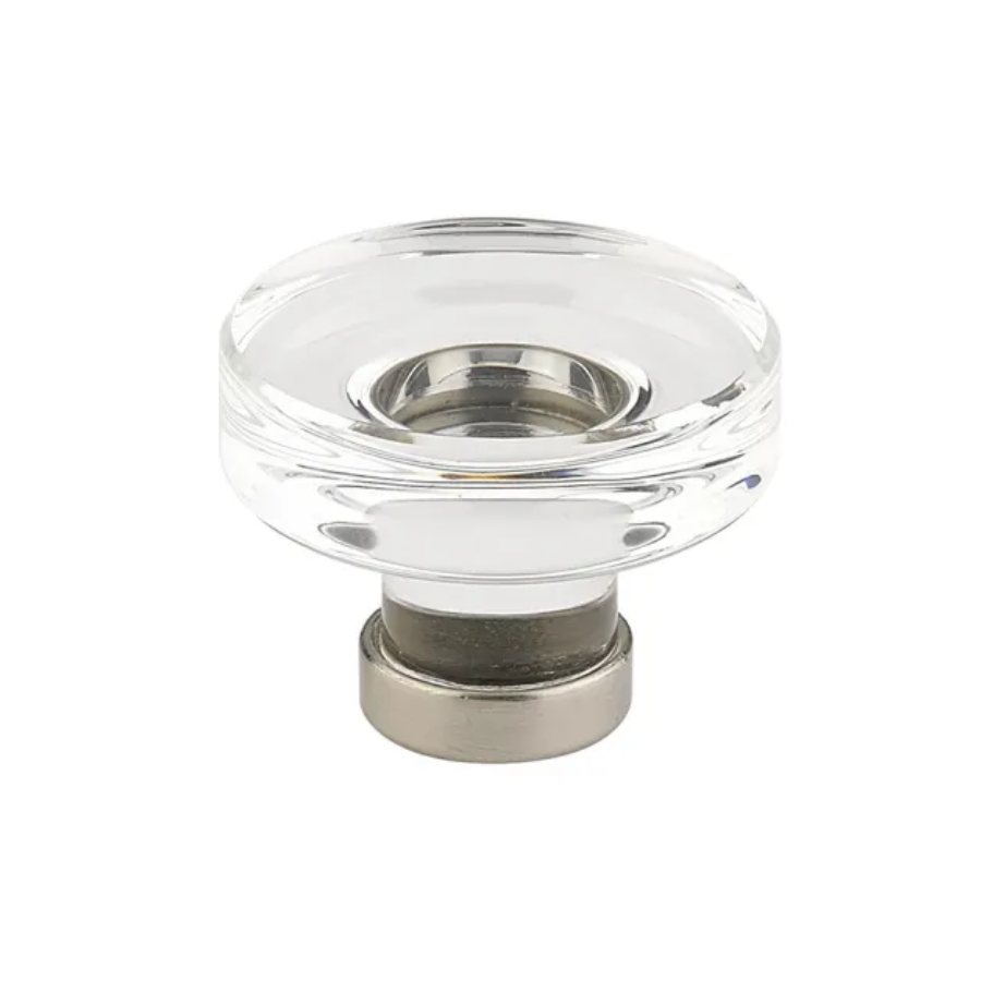 86570US15 - Grayson 1-3/4" Mushroom Cabinet Knob - Glass Collection - Satin Nickel
