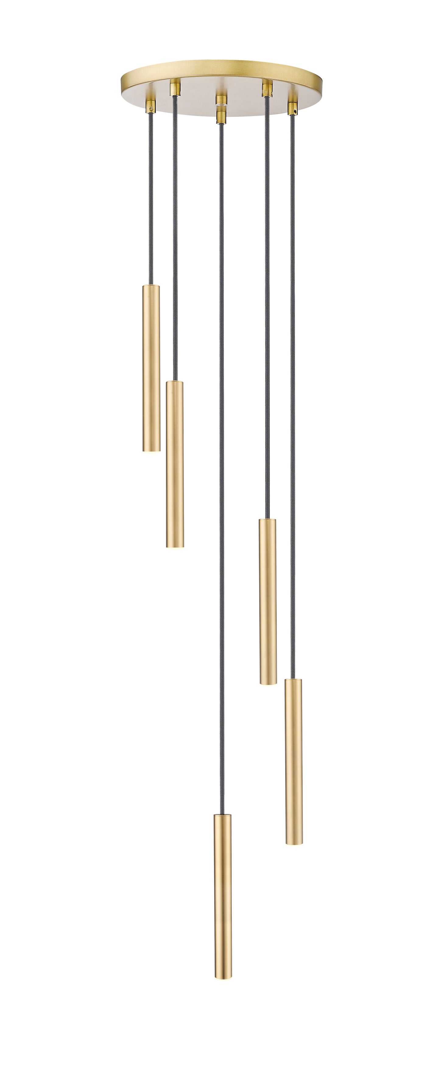 919MP12-5R-MGLD-LED - Forest 5 Light 12" Chandelier - Modern Gold