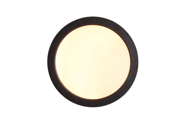 X9407-FB-LED-5CCT - Slim Line II 1 Light 7" Wide Flush Mount - Flat Black