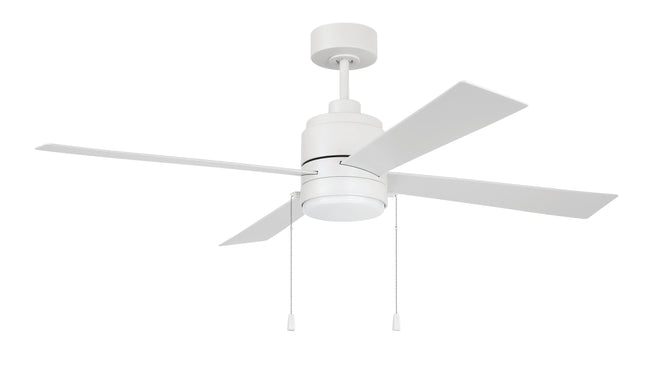 OMCY52W4-PC - Outdoor McCoy 52 4 Blade with Pull Chains 52" 4 Blade Indoor Outdoor Ceiling Fan with Light Kit - White