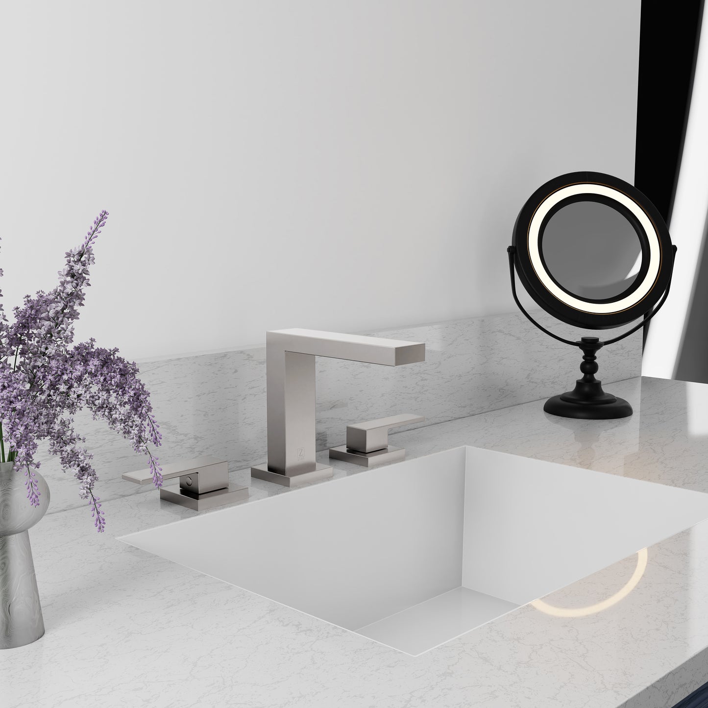 RBCN3-BF-BN - Rubicon Modern Widespread Bath Faucet in Brushed Nickel