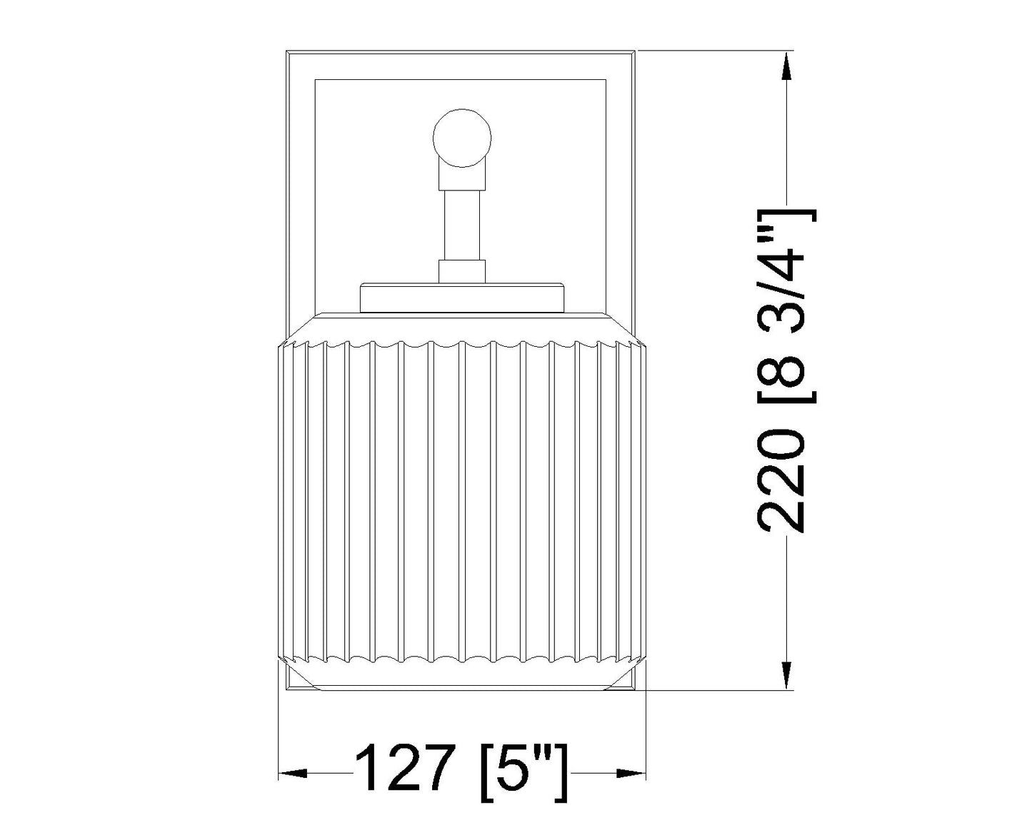 7515-1S-CH - Landon 1 Light Wall 9" Sconce - Chrome