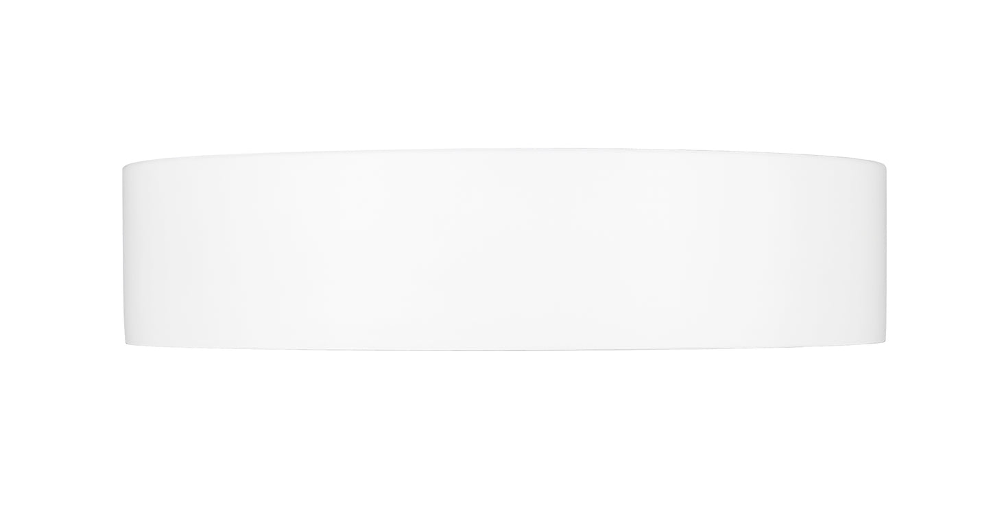 1014F12-MW-MGLD-LED - Kawan 1 Light Flush 12" Mount - Matte White / Modern Gold