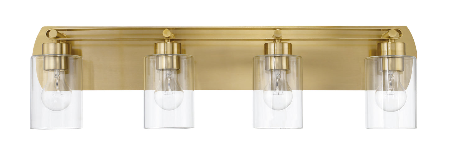 17631SB4 - Hendrix 4 Light 31" Wide Vanity Light - Satin Brass
