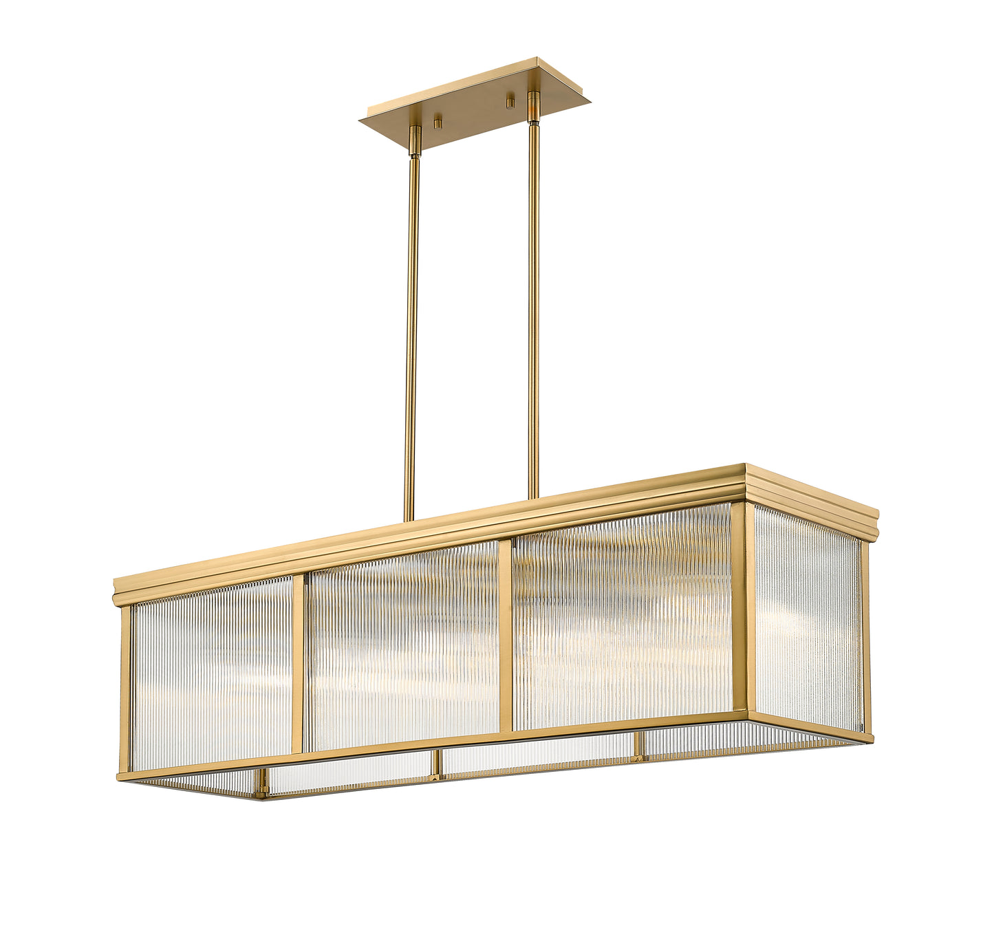 7504-42L-MGLD - Carnaby 10 Light 12" Pendant - Modern Gold