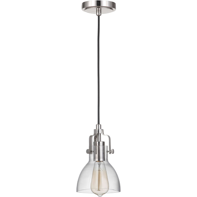 P831PLN1-C - State House 1 Light 6" Wide Mini Pendant - Polished Nickel