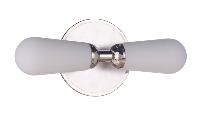 13116BNKPLN2 - Riggs 2 Light 16" Wide Vanity Light - Brushed Polished Nickel / Polished Nickel