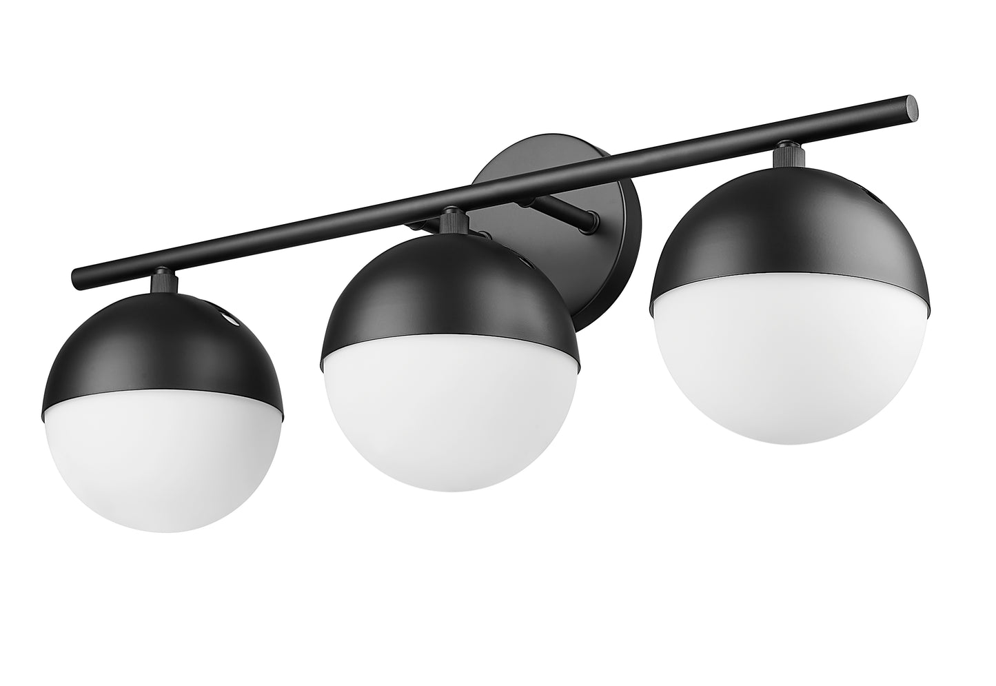 7517-3V-MB - Realm Sphere 3 Light 24" Vanity - Matte Black