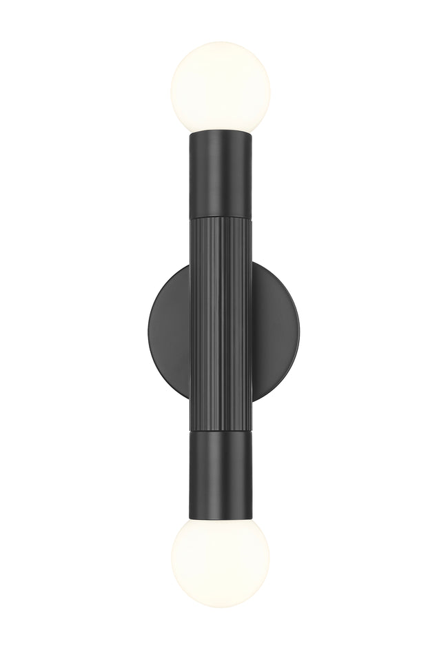 1956-2S-MB - Stari 2 Light Wall 12" Sconce - Matte Black