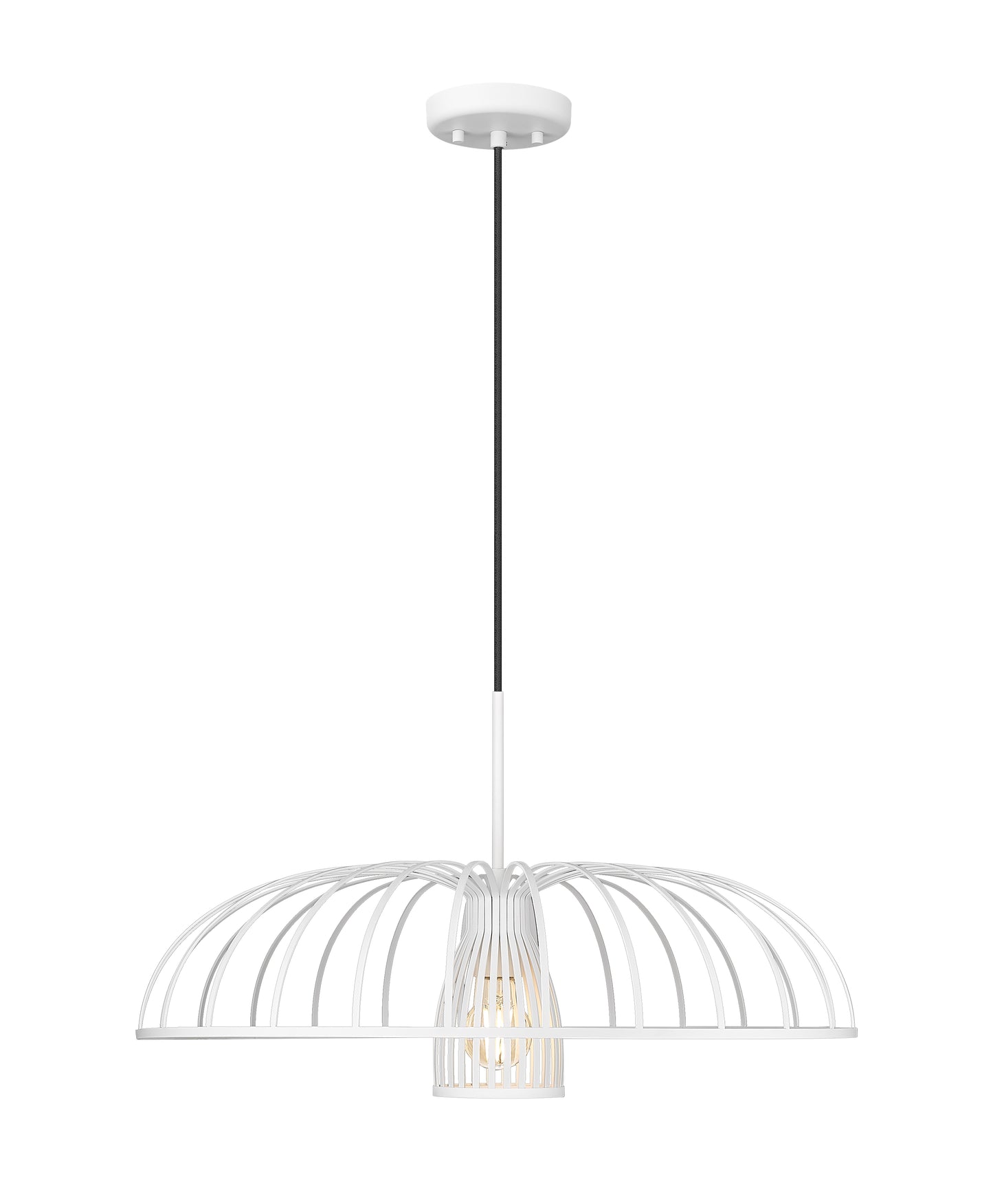 623P24-TXWH - Valencia 1 Light 24" Pendant - Texture White