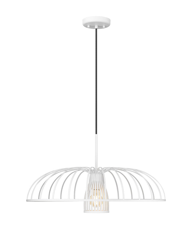 623P24-TXWH - Valencia 1 Light 24" Pendant - Texture White