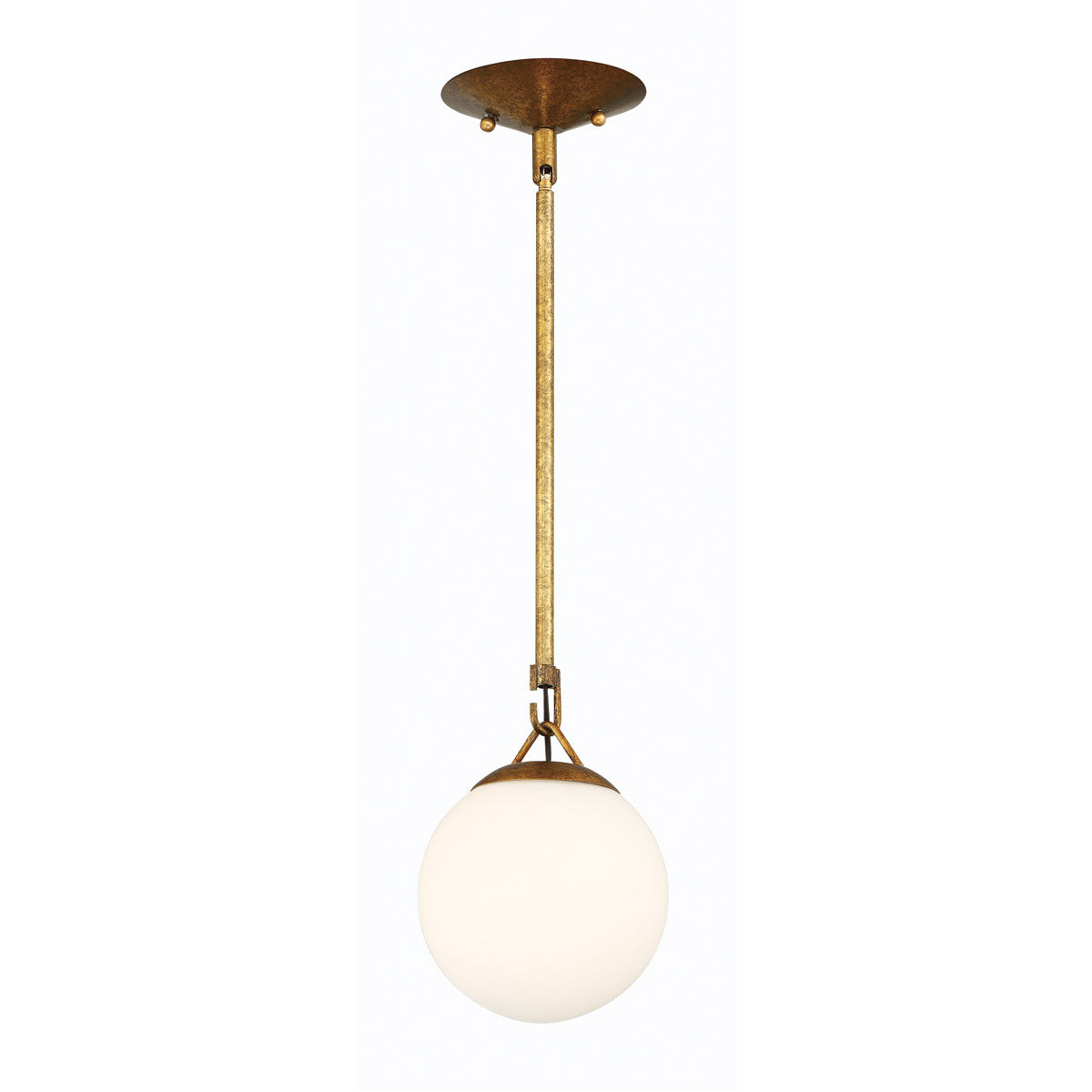 50791-PAB - Orion 1 Light 6" Wide Mini Pendant - Patina Aged Brass