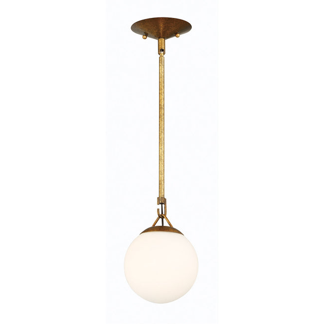 50791-PAB - Orion 1 Light 6" Wide Mini Pendant - Patina Aged Brass
