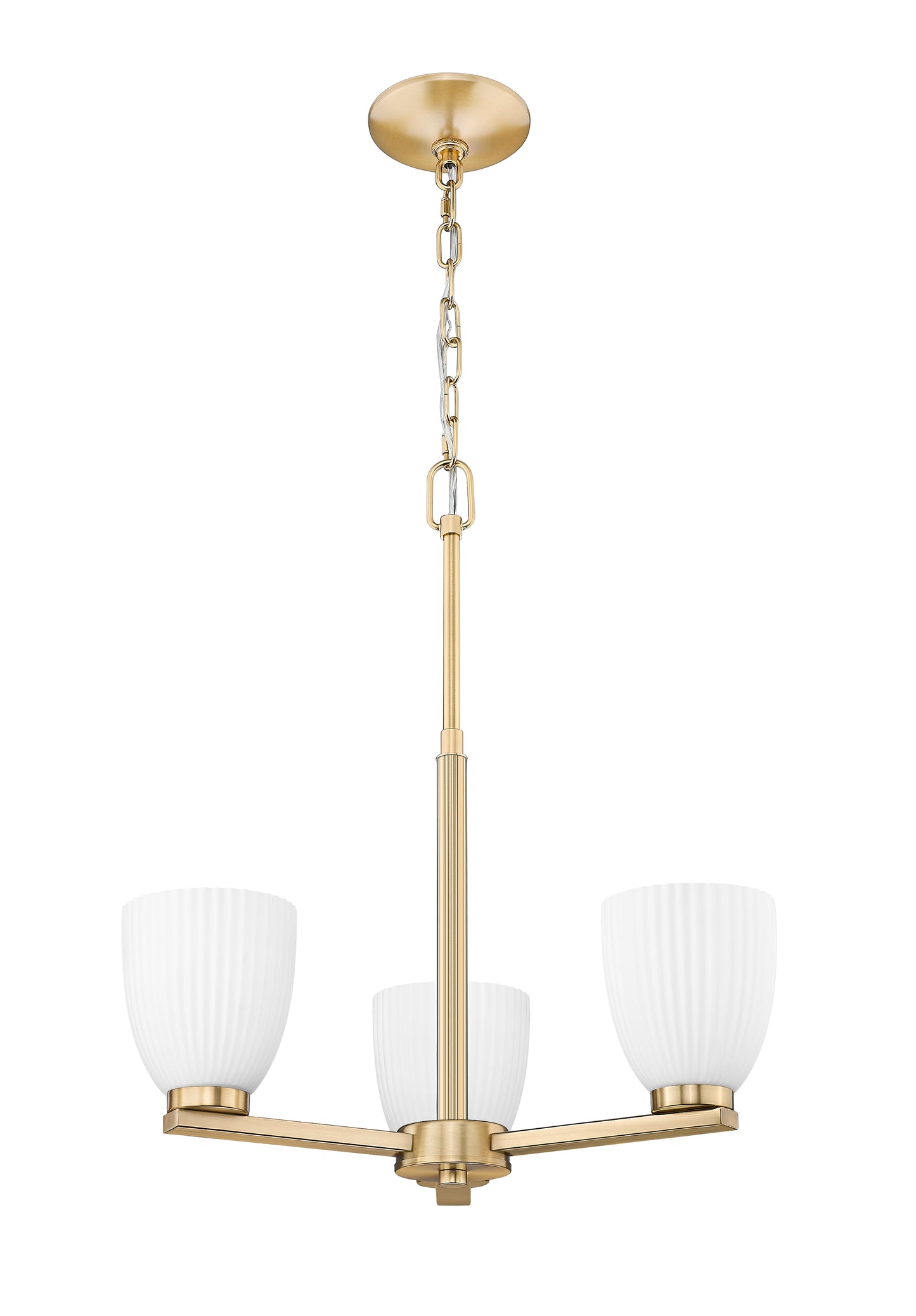 7518-3MGLD - Naya 3 Light 19" Chandelier - Modern Gold