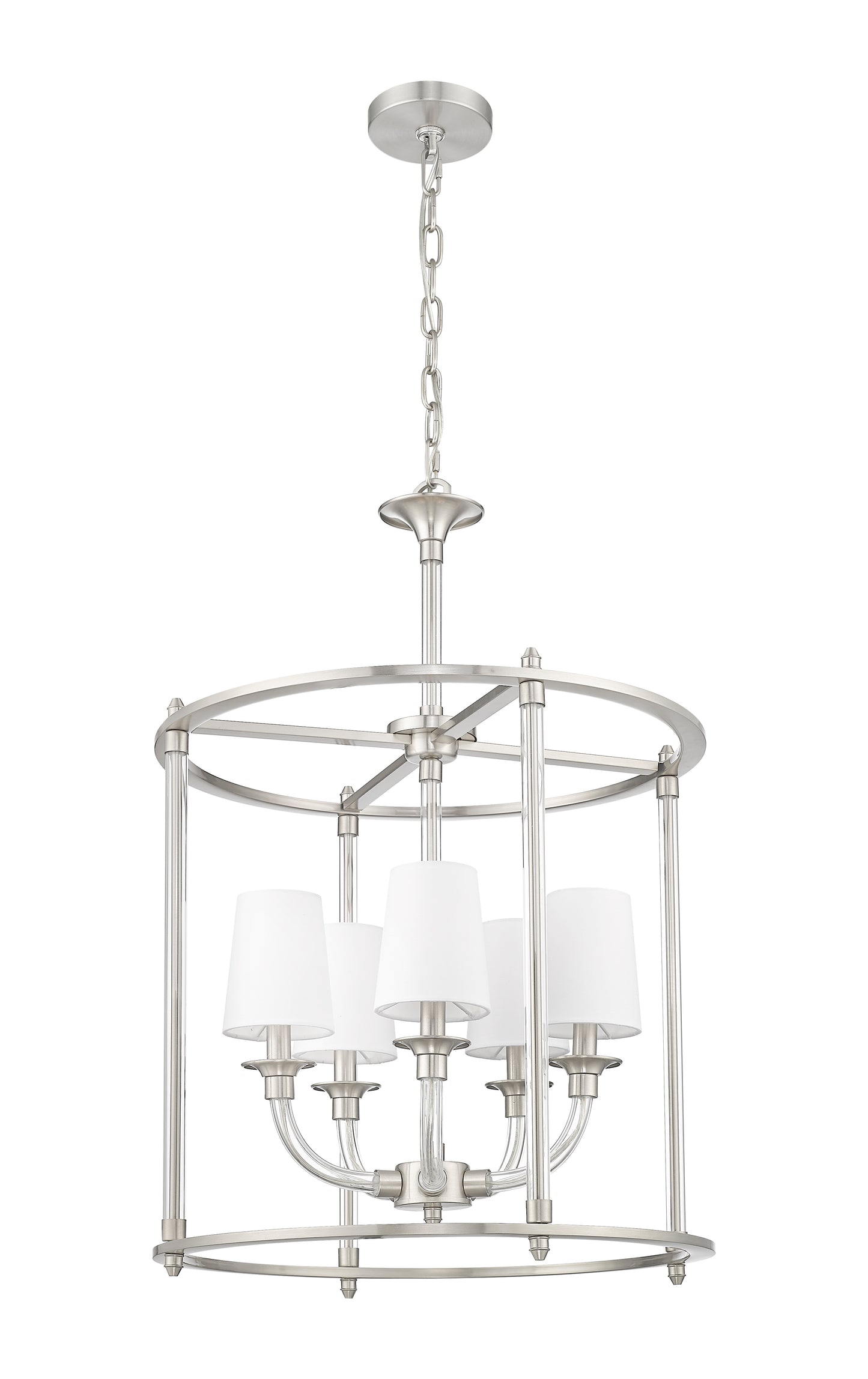 1950-5C-BN - Katerina 5 Light 20" Chandelier - Brushed Nickel