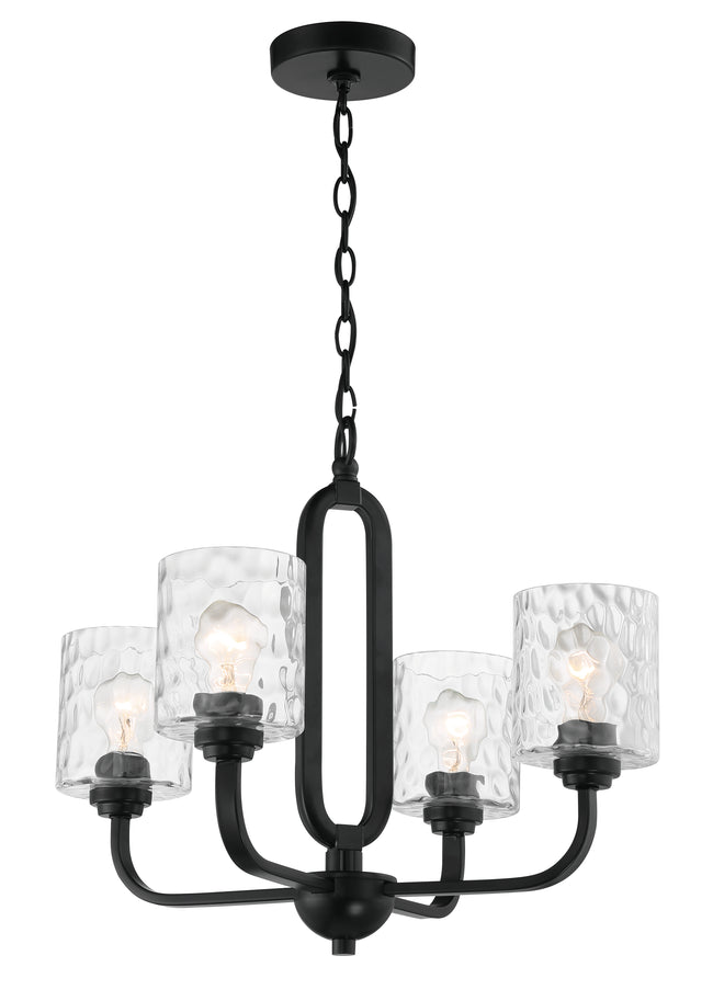 54224-FB - Collins 4 Light 24" Wide Chandelier - Flat Black