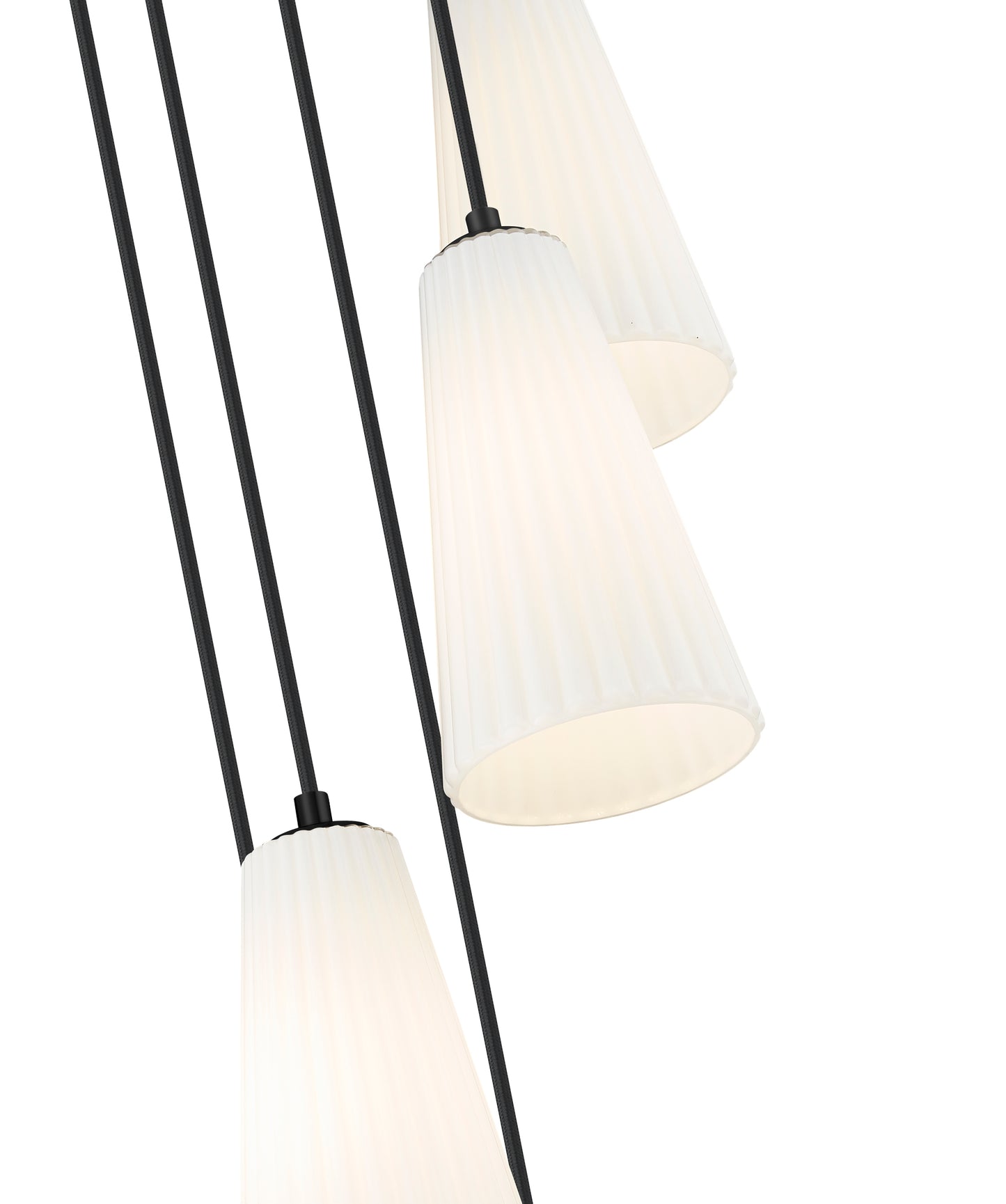 3043P6-5R-MB - Farrell 5 Light 12" Chandelier - Matte Black