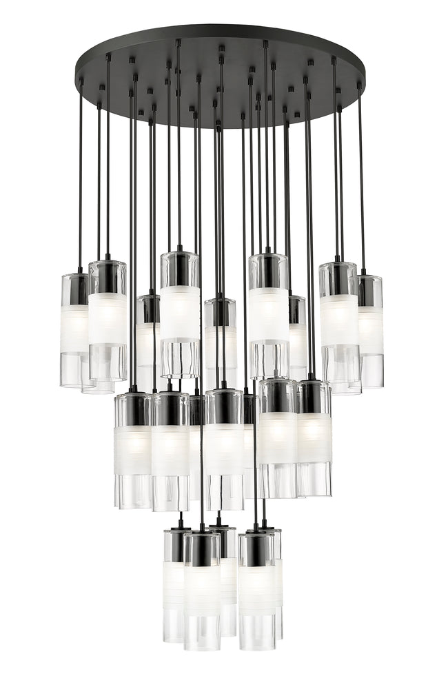 824P-27R-MB - Alton 27 Light 36" Chandelier - Matte Black