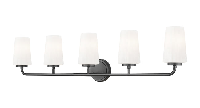 7005-5V-MB - Montford 5 Light 40" Vanity - Matte Black
