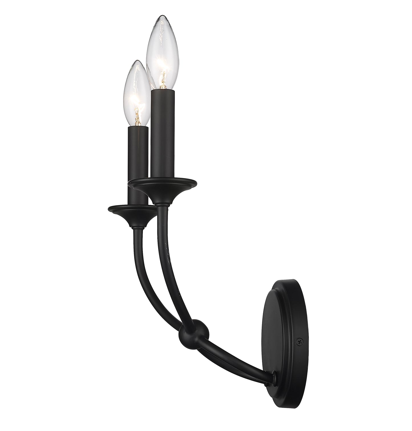 3500-2S-MB - Arabella 2 Light Wall 12" Sconce - Matte Black