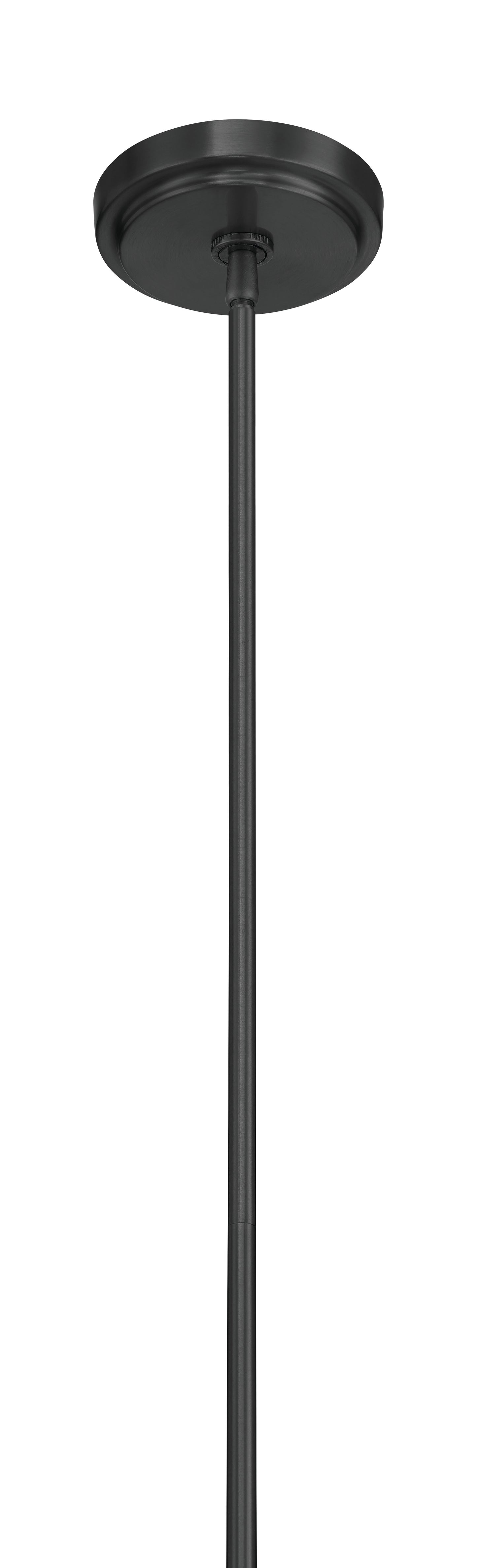 61173-FB - Pleated 3 Light 14" Wide Island Light - Flat Black