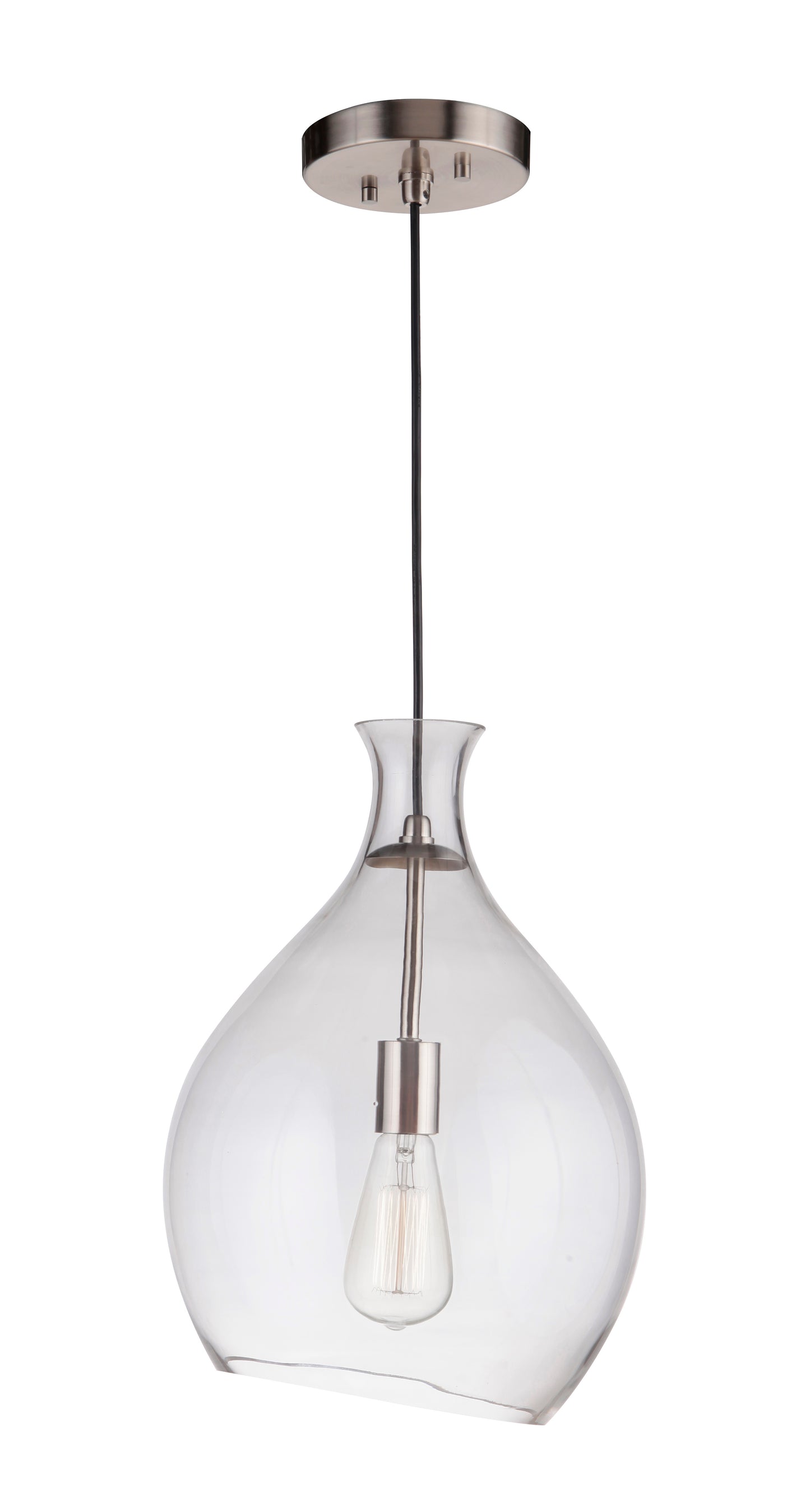 P951BNK1 - 1 Light 11.3" Wide Pendant - Brushed Nickel