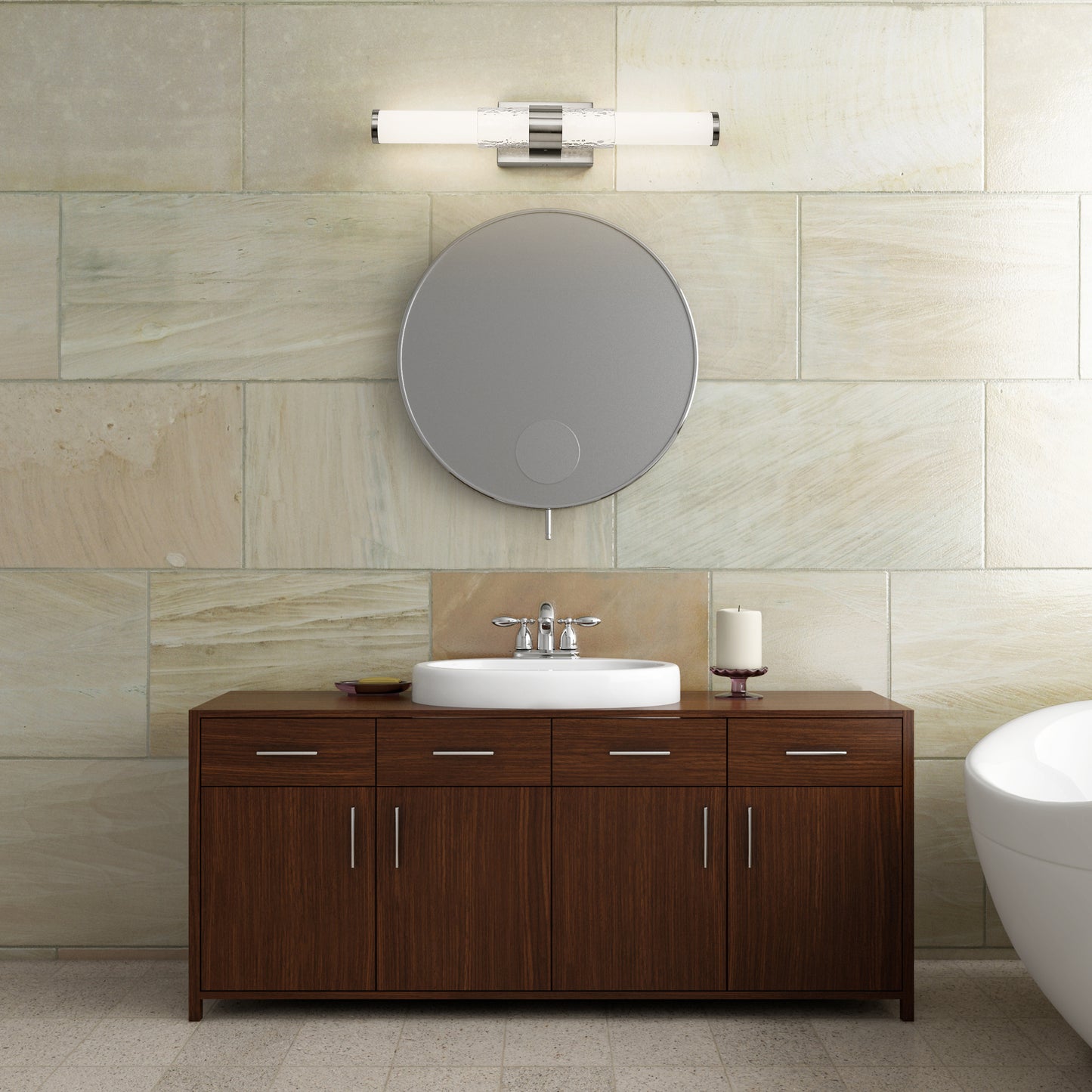 1015-25W-BN-LED - Egon 1 Light 25" Vanity - Brushed Nickel