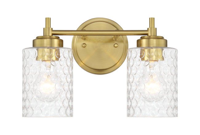 60502-SB - Claire 2 Light 12.75" Wide Vanity Light - Satin Brass