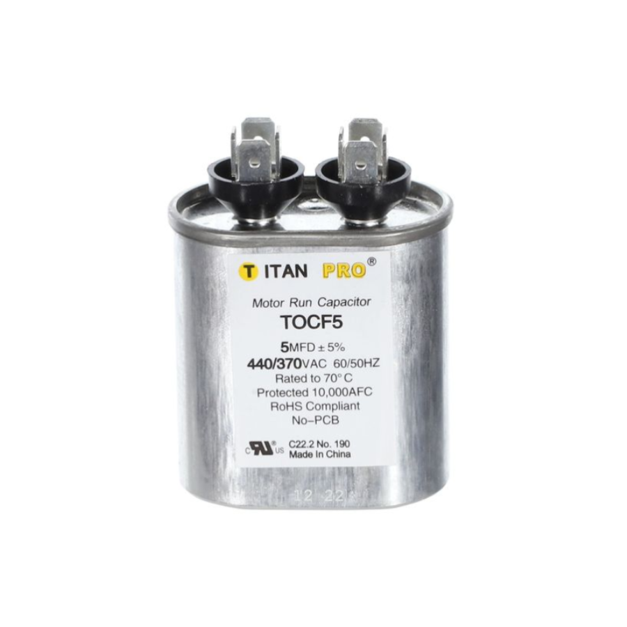 TOCF5 - TITAN PRO CAPACITOR 5 MFD 440/370V OVAL
