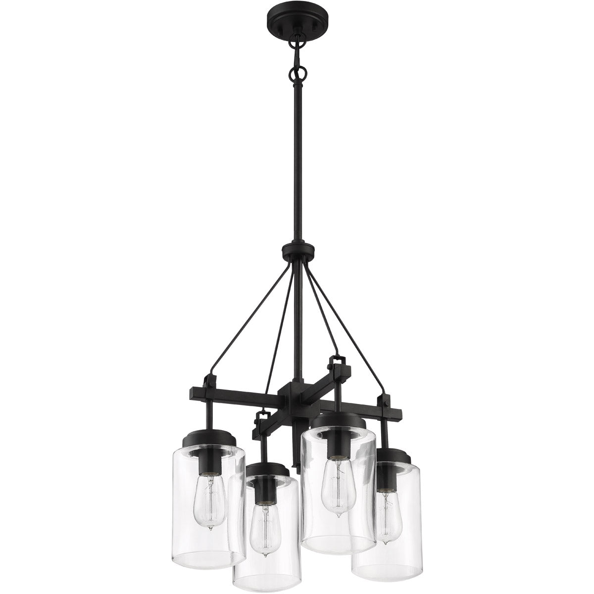 52124-ESP - Crosspoint 4 Light 18" Wide Chandelier - Espresso