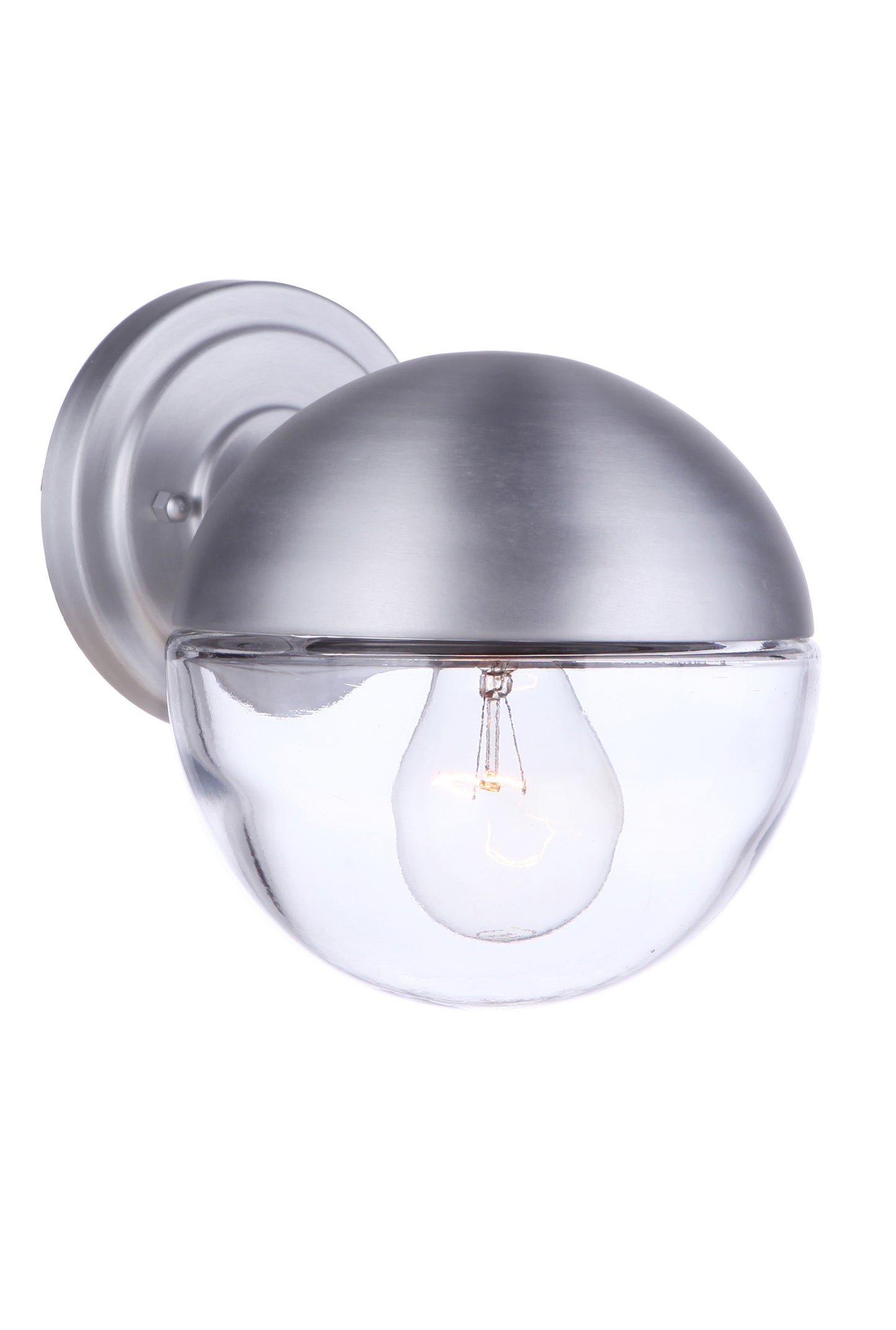 ZA3404-SA - Evie 1 Light 7.25" High Outdoor Wall Lantern - Satin Aluminum