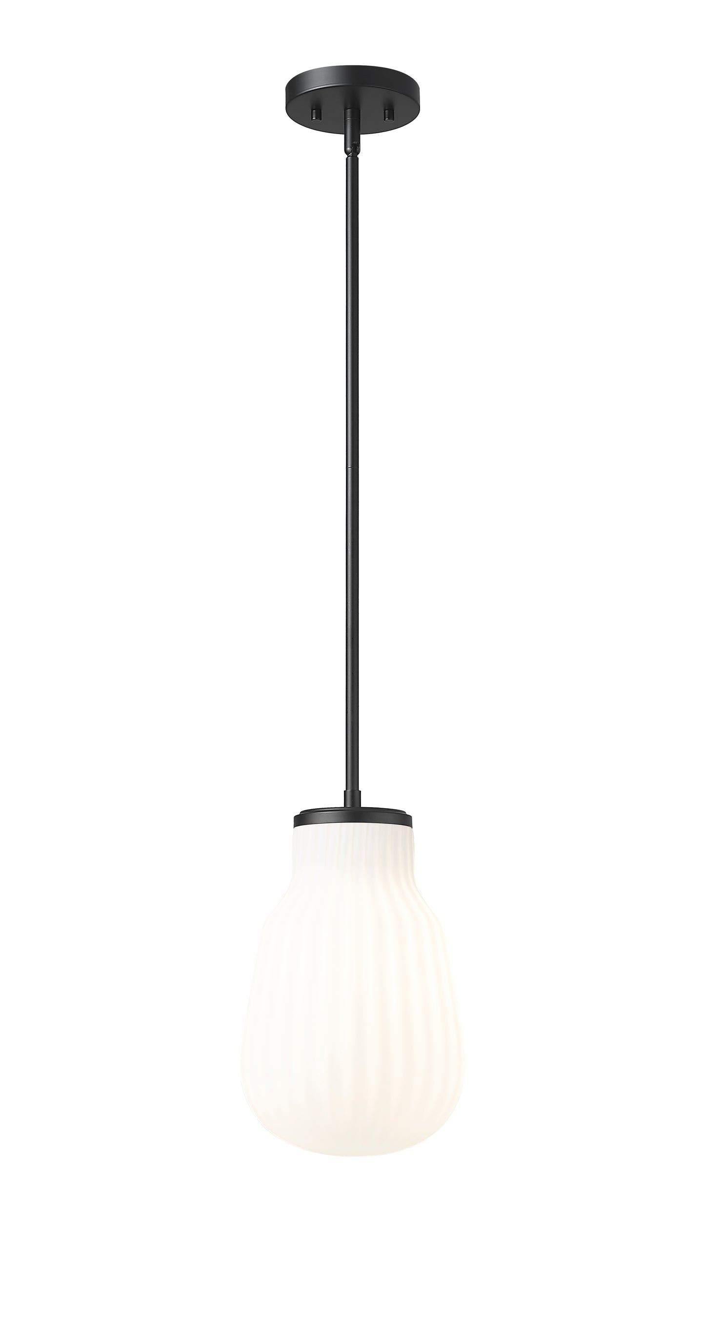 7511P8-MB - Newbury 1 Light 8" Pendant - Matte Black