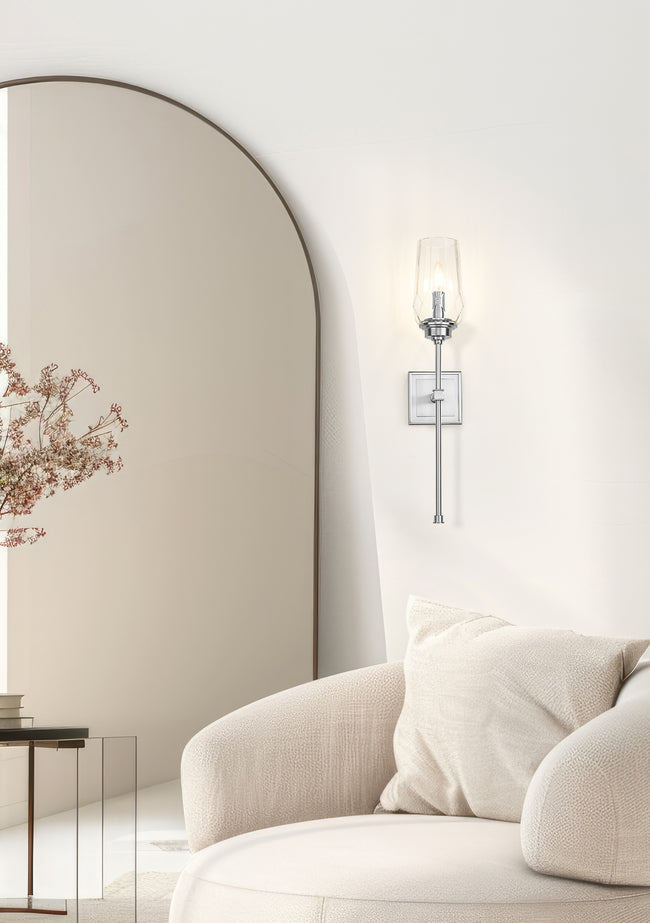 2015-1S-BN - Cosmo 1 Light Wall 25" Sconce - Brushed Nickel