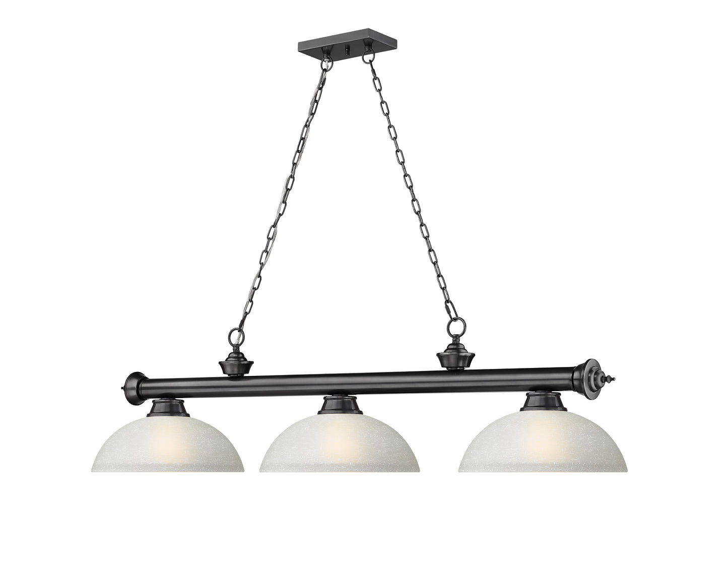 2306-3BP-DWL14 - Cordon 3 Light 57" Billiard - Bronze Plate