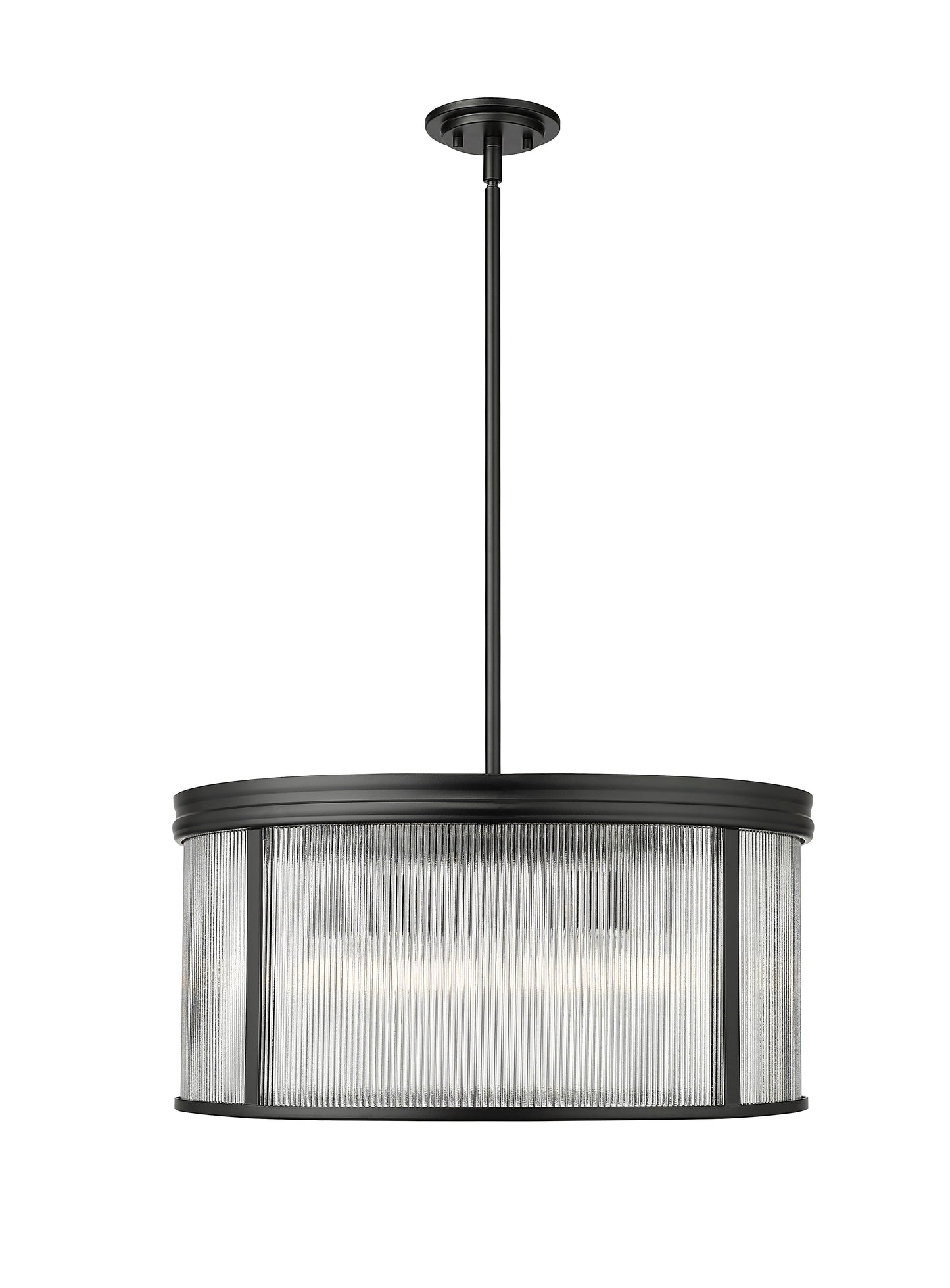 7504P24-MB - Carnaby 6 Light 24" Chandelier - Matte Black