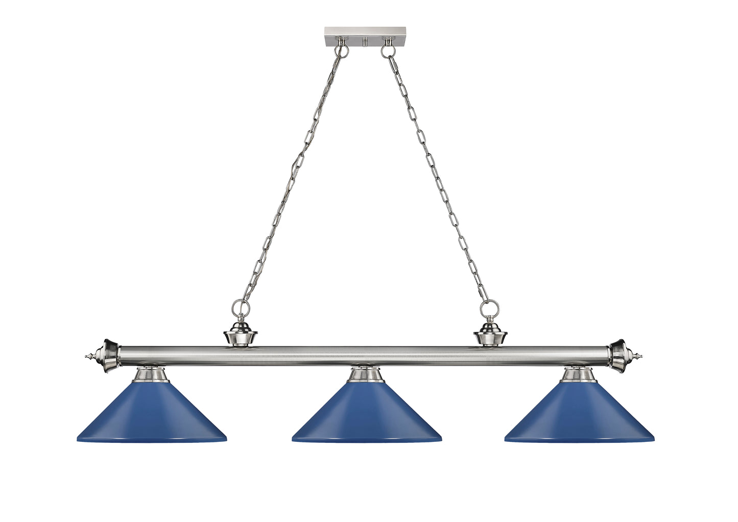2306-3BN-MNB - Cordon 3 Light 58" Billiard - Brushed Nickel