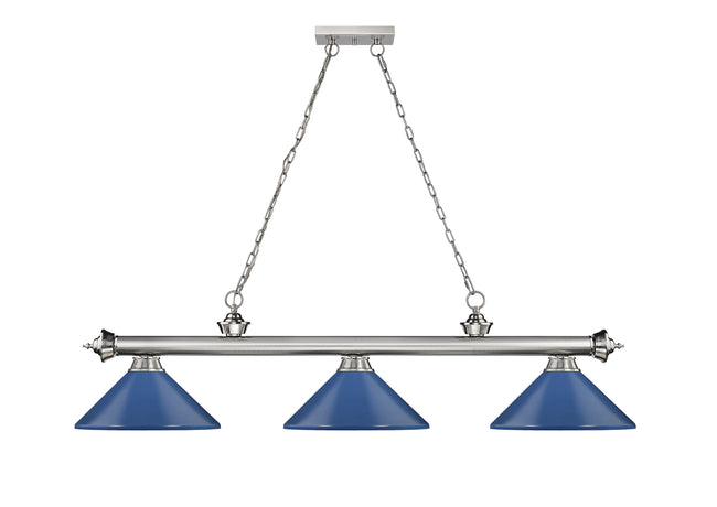 2306-3BN-MNB - Cordon 3 Light 58" Billiard - Brushed Nickel