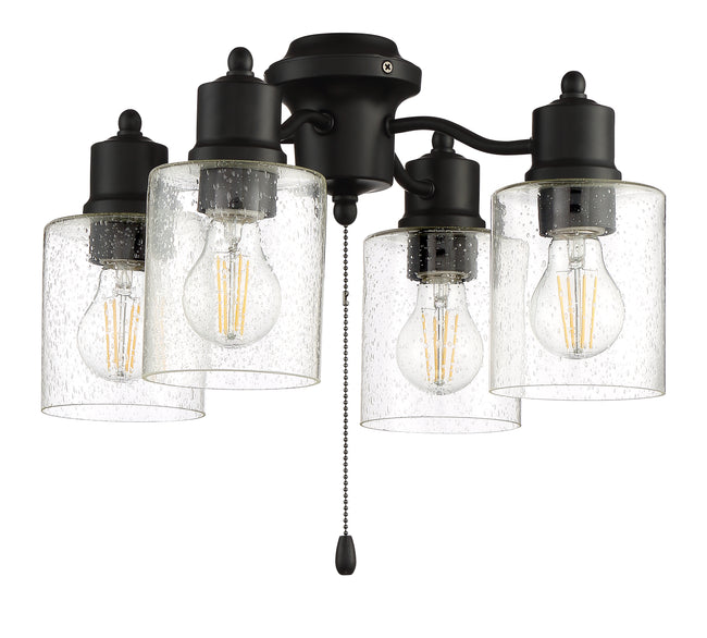LK403107-FB-LED - 4 Light Universal Energy Star Light Kit in Flat Black