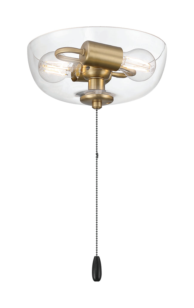 LK2601-2L-SB - 2 Light Bowl Light Kit in Satin Brass (Clear Glass)