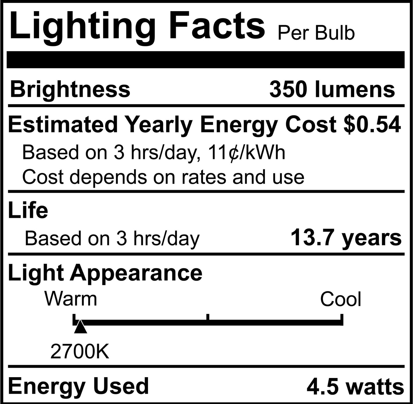 776862 - Dimmable B11 LED Light Bulb - 4.5 Watt - 2700K - 6 Pack