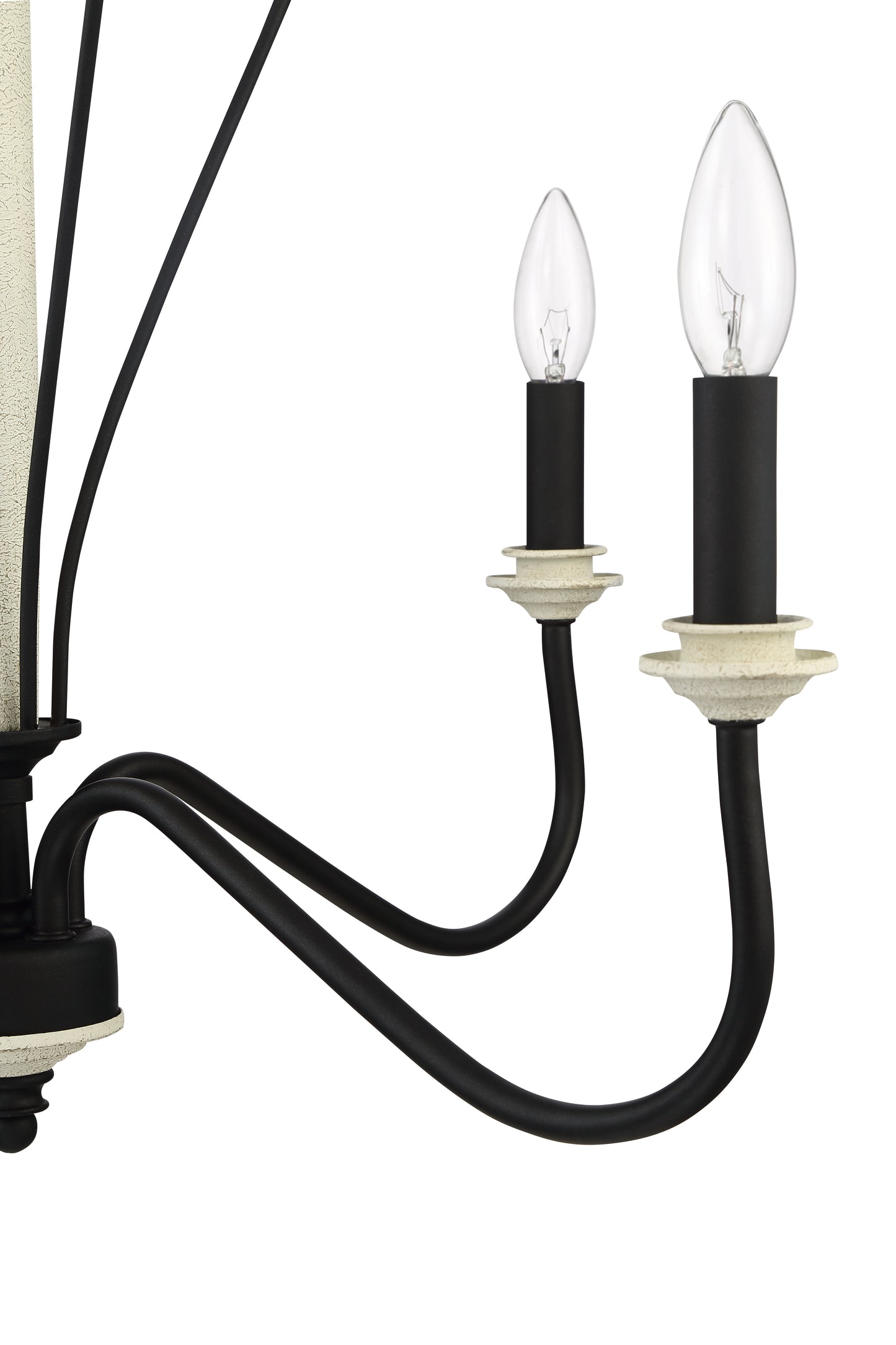 52525-CWESP - Anna 5 Light 26" Wide Chandelier - Cottage White / Espresso