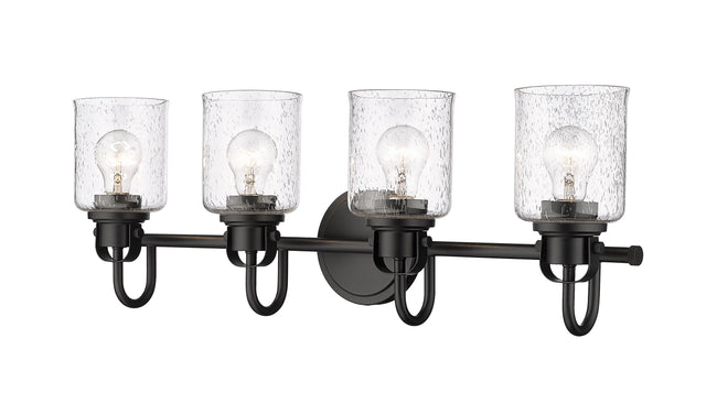340-4V-MB - Kinsley 4 Light 28" Vanity - Matte Black