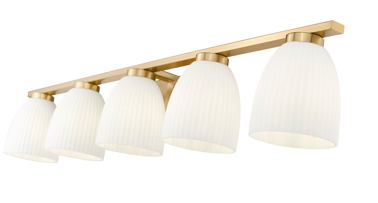7518-5V-MGLD - Naya 5 Light 40" Vanity - Modern Gold