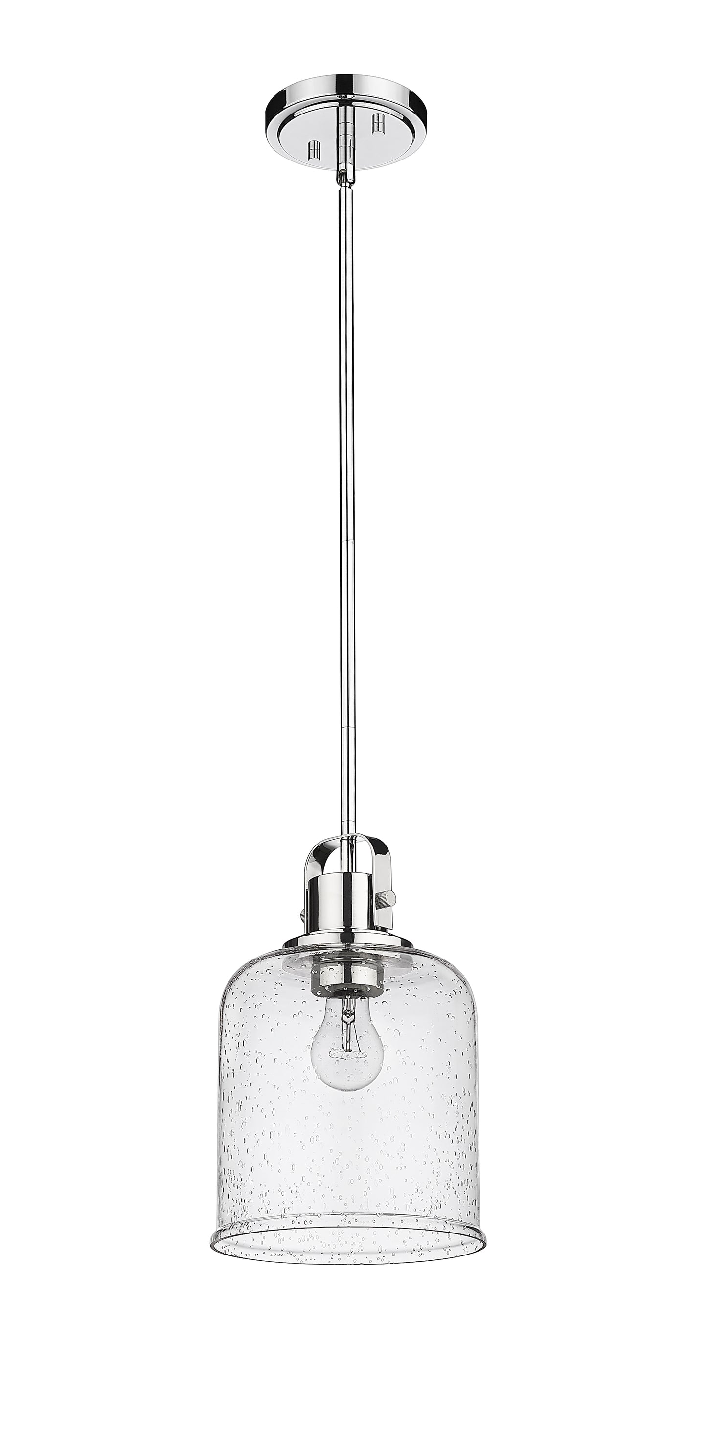 340P8-CH - Kinsley 1 Light 8" Pendant - Chrome