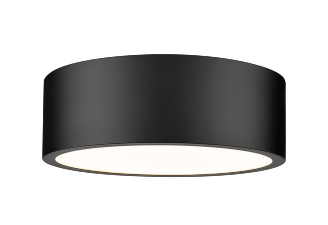 1017F12-MB-LED - Coronado 1 Light Flush 12" Mount - Matte Black