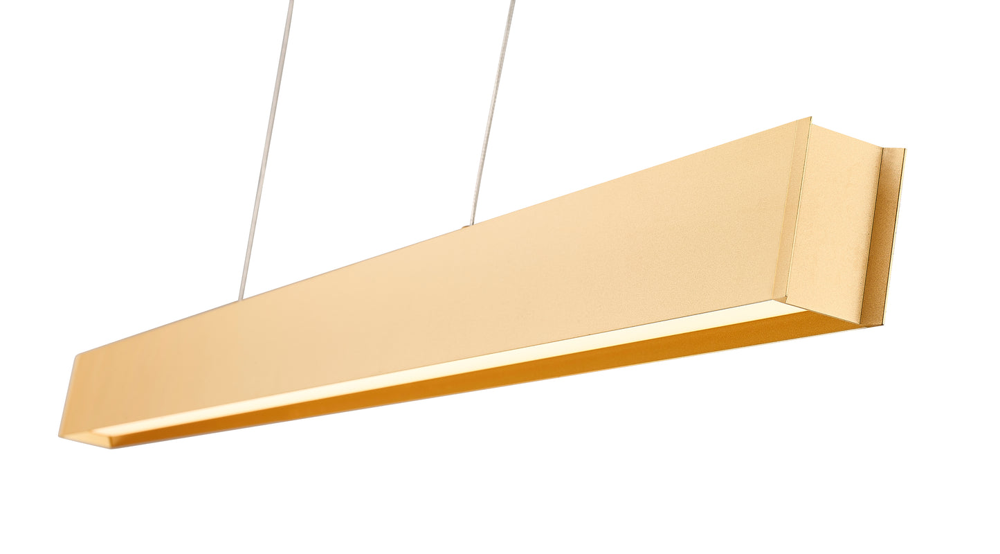 1016-45L-GLD-LED - Hudson 1 Light Linear 45" Chandelier - Gold