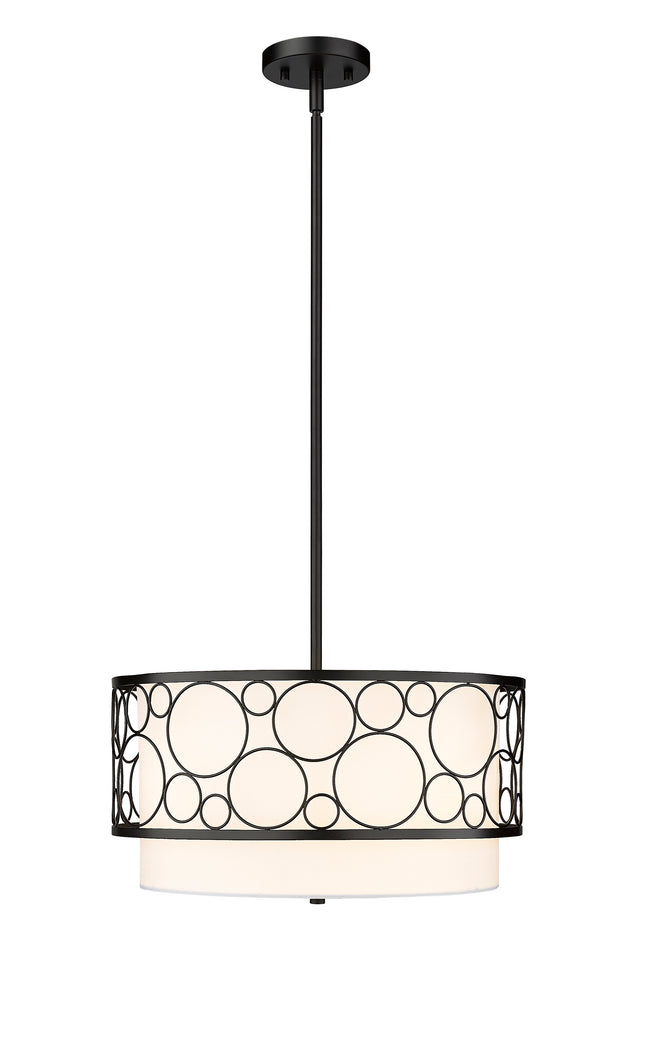 197-17MB - Kendall 3 Light 17" Pendant - Matte Black